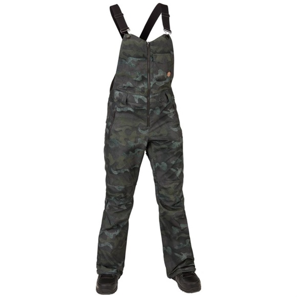 NEW XS Volcom Women’s Snowboard Swift Camo bibs w/ tags. - Picture 3 of 5